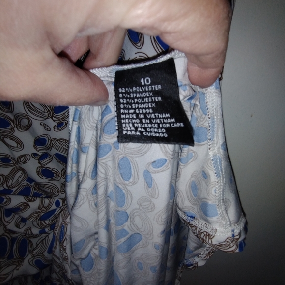 EUC Scarlett Sleeveless Blue and White Dress Midi - Picture 6 of 6